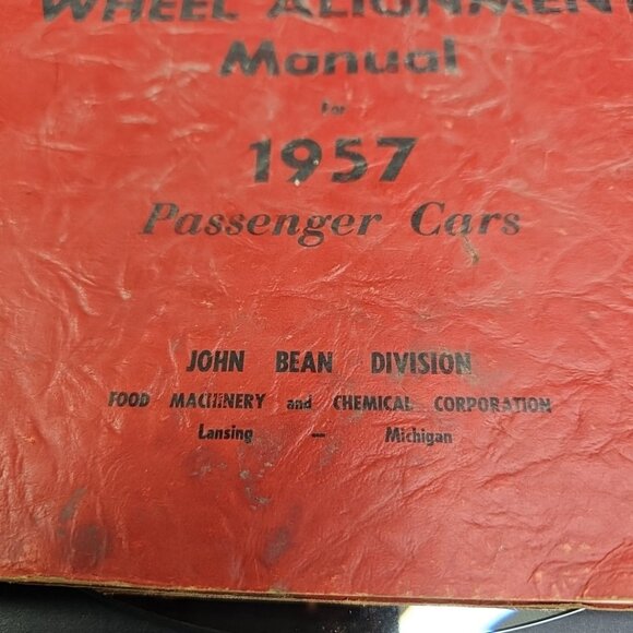 1957 JOHN BEAN OPERATORS WHEEL ALIGNMENT MANUAL PASSENGER CARS - Picture 2 of 12